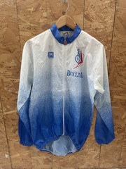 Santini La Bicicletta Cycling Jacket XL White Blue Lightweight Windbreaker Retro