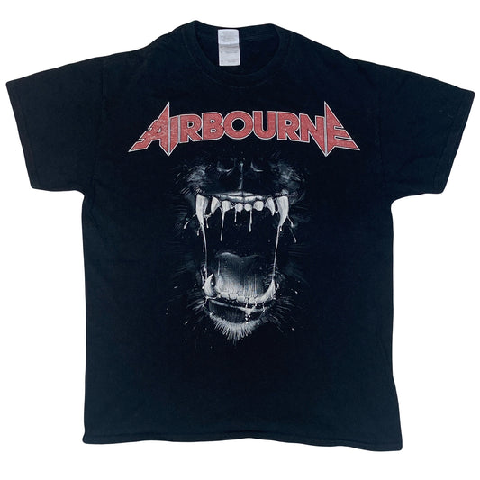 Vintage Airbourne black dog barking tour rock metal band t-shirt size medium