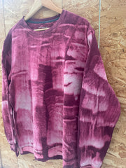 Vintage Croft & Barrow Burgundy Tie-Dye Sweatshirt XL