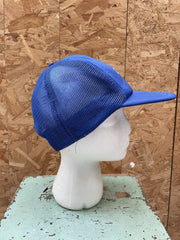 Vintage 80s CertainTeed Trucker Hat Blue Mesh Snapback Baseball Cap Adult Size