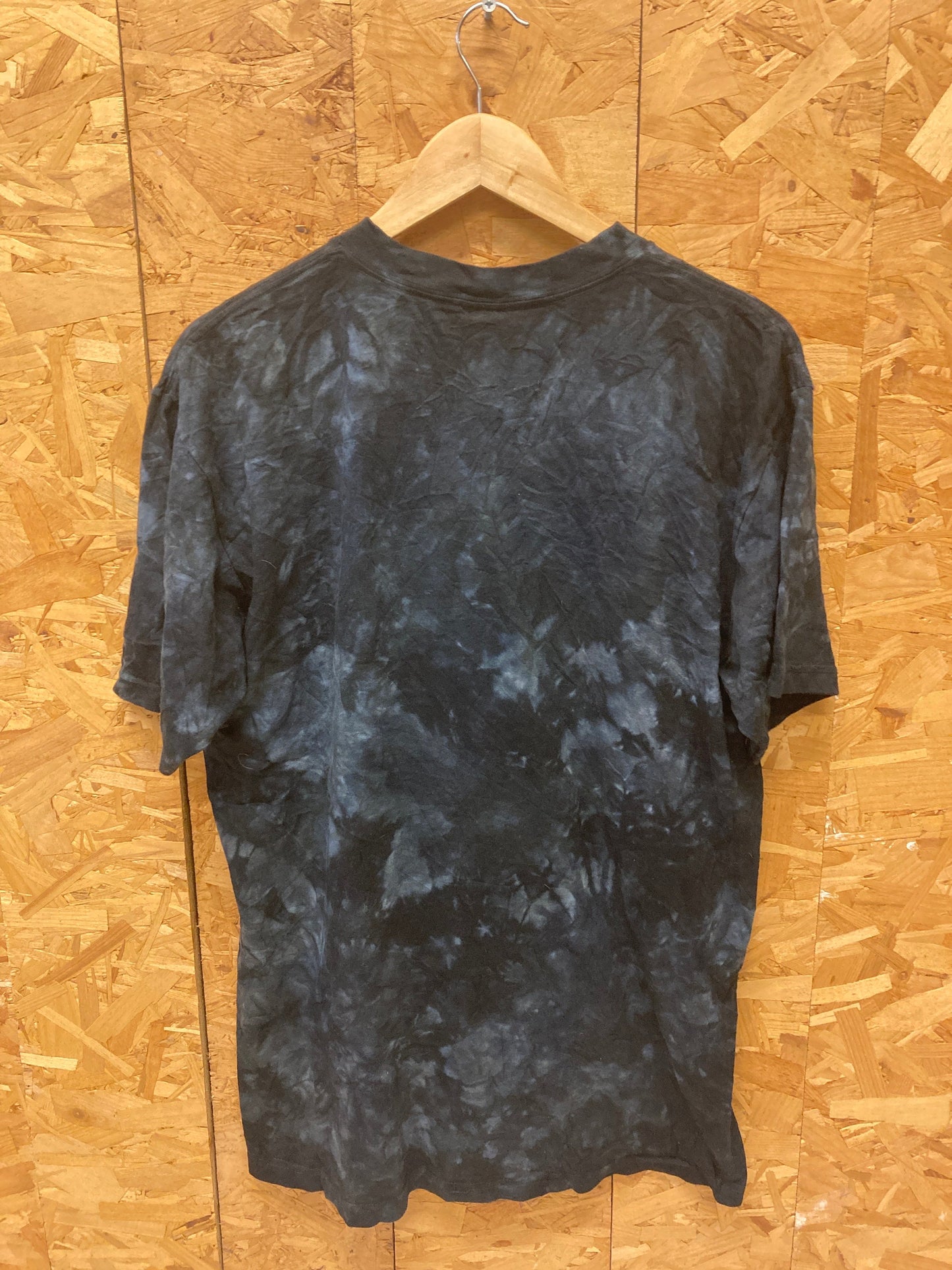 Vintage 90s American Eagle on Harley USA souvenir black tie dye patriotic t-shirt size large