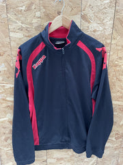 Kappa Track Jacket Red Black Logo Zip Up Sportswear Men's Large