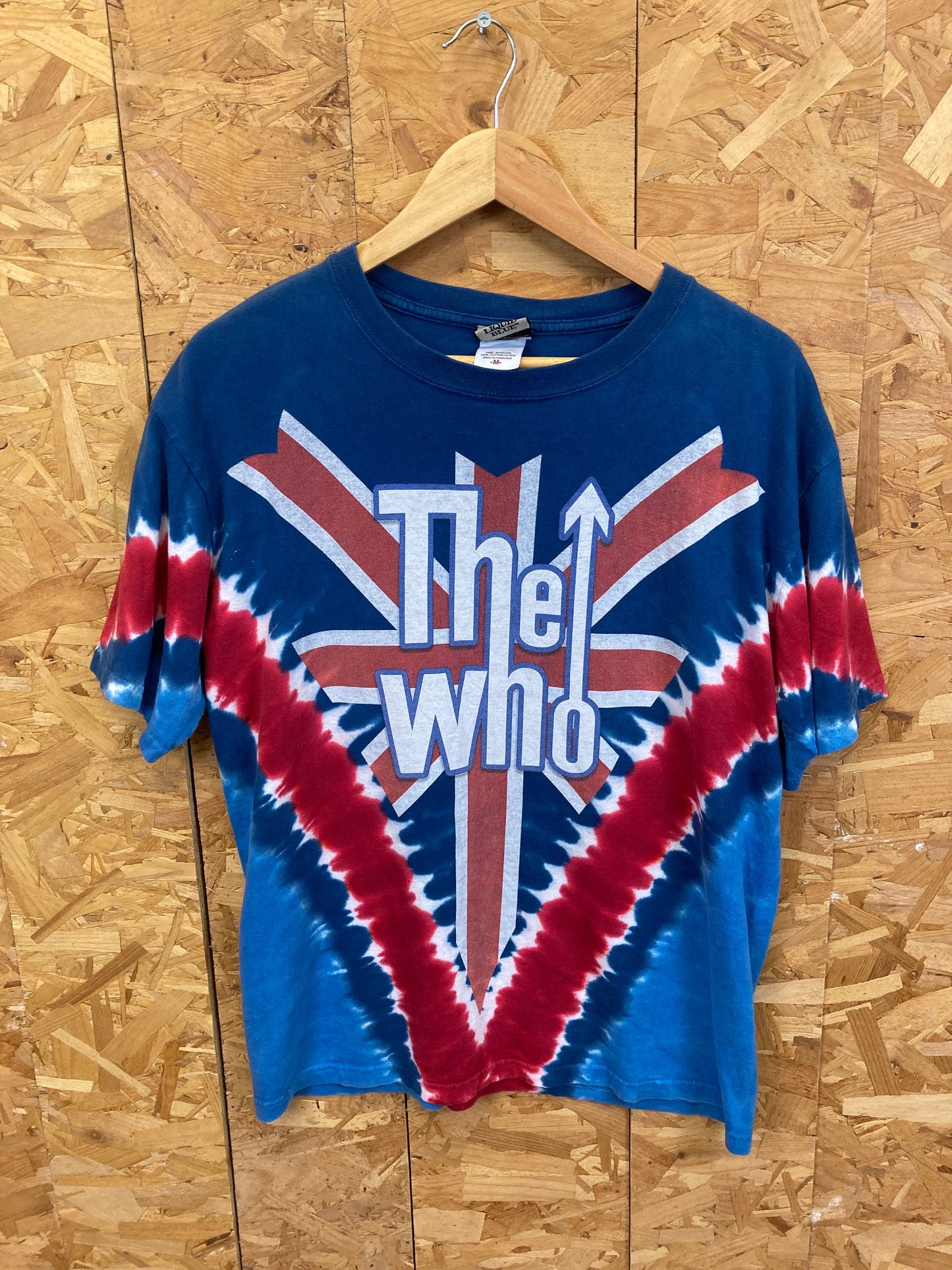 Vintage 90s The Who long live rock tie dye blue red t shirt size medium by liquid blue