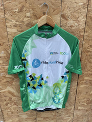 Scimitar 2018 "Ride Don't Hide" Cycling Jersey Green White Men's XL