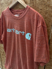 Vintage Y2K Carhartt salmon loose fit print worker t-shirt size medium