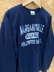Vintage 90s Margaritaville USA navy crew neck sweater size medium by jerzees