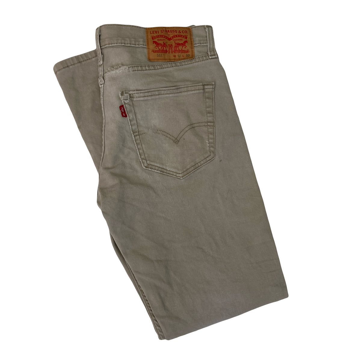 Vintage Y2K thrashed beige levis 511 coloured beige jeans W32 L32