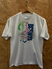 Vintage 90s beach volleyball white single stitch t-shirt size large by Hanes