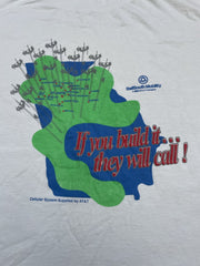 Vintage Hanes Single Stitch T-Shirt XL White "If You Build It, They Will Call!"