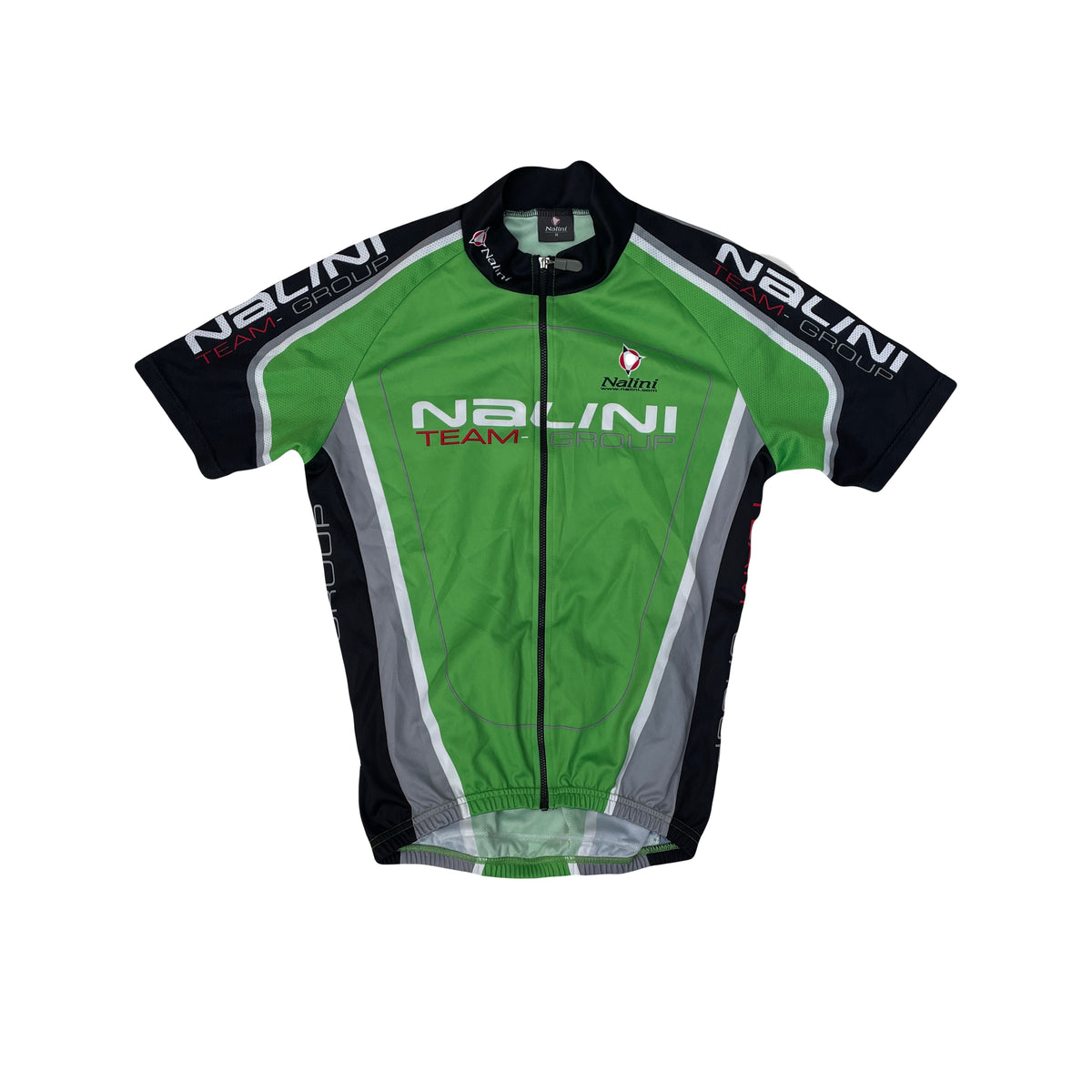 Vintage Nalini Team Group Cycling Jersey Short Sleeve Green Black Men's M