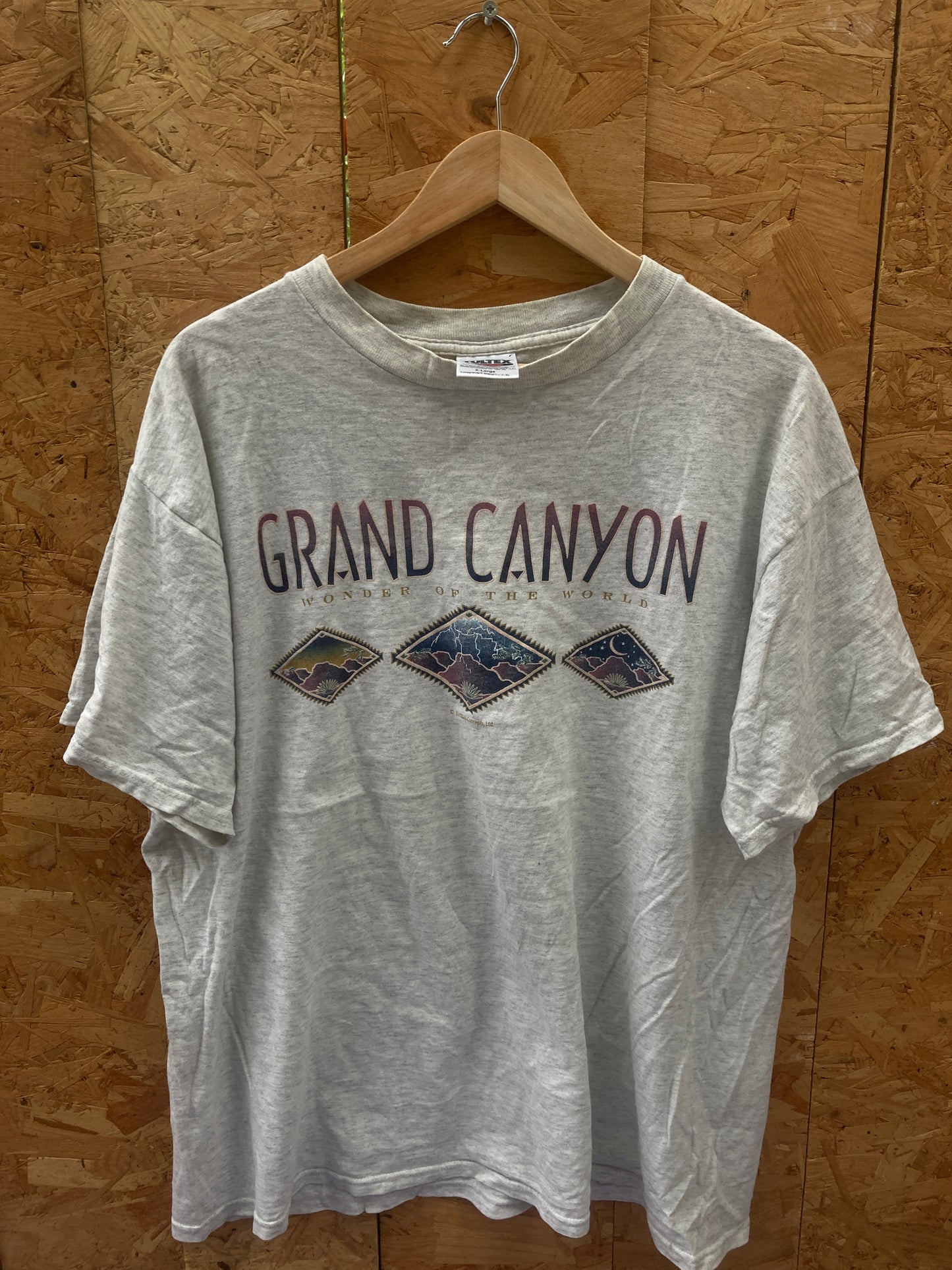 Vintage 90s Grand Canyon USA souvenir light grey single stitch t-shirt size XL