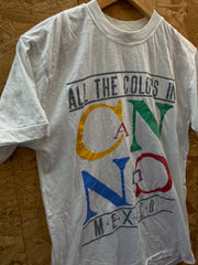 Vintage 90s Cancun Mexico single stitch souvenir white t-shirt size large