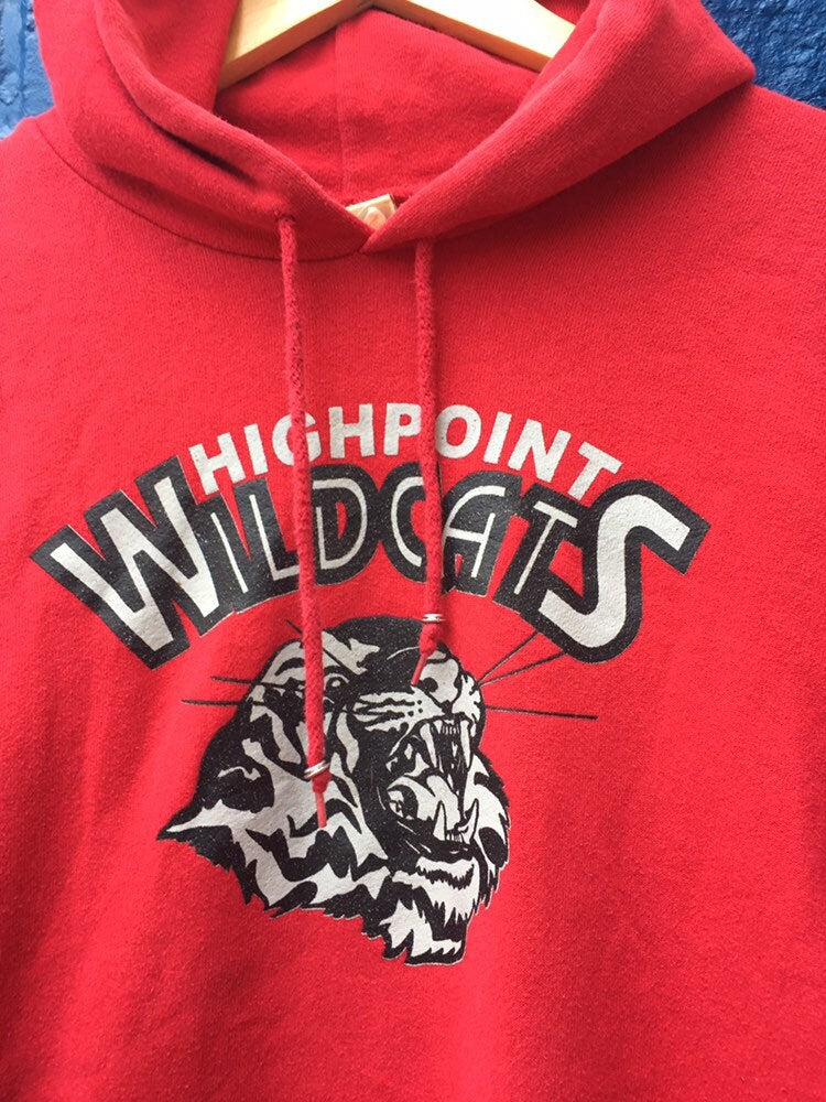 Vintage 90s USA college basketball team red hoody Wildcats by LEE size medium
