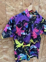 Vintage Lyrian Abstract Paint Splatter Cycle Jersey Men's M Retro