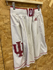 Vintage Y2K Adidas Indiana University Hoosiers beige maroon basketball college team shorts size smal