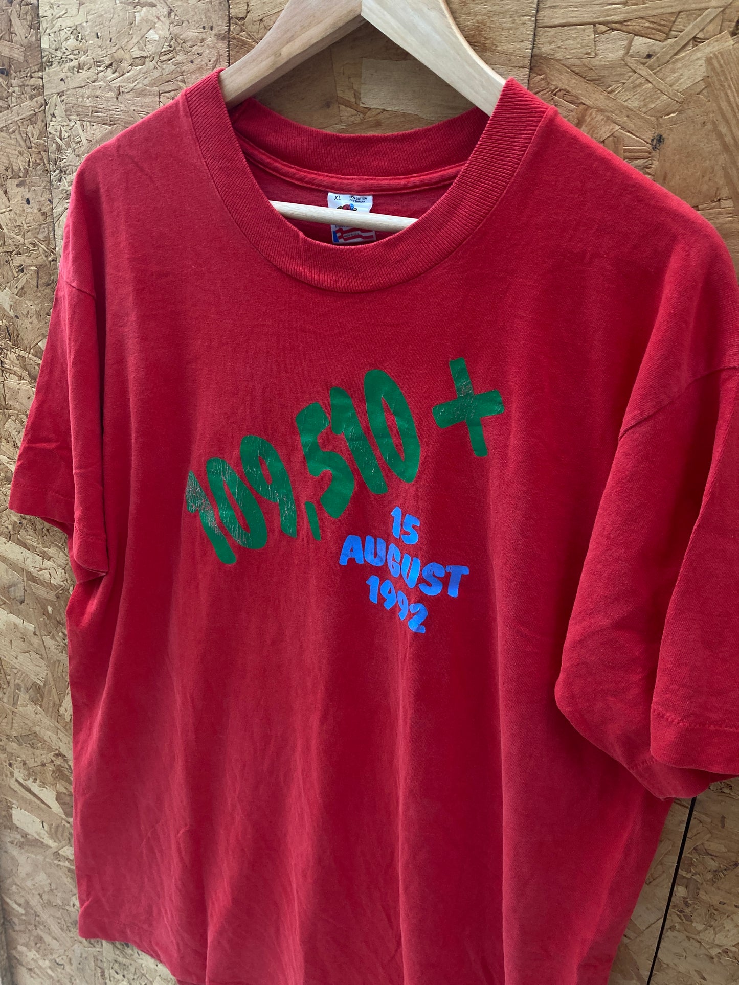 Vintage 90s Pacific Coast Producers red souvenir single stitch t-shirt size XL