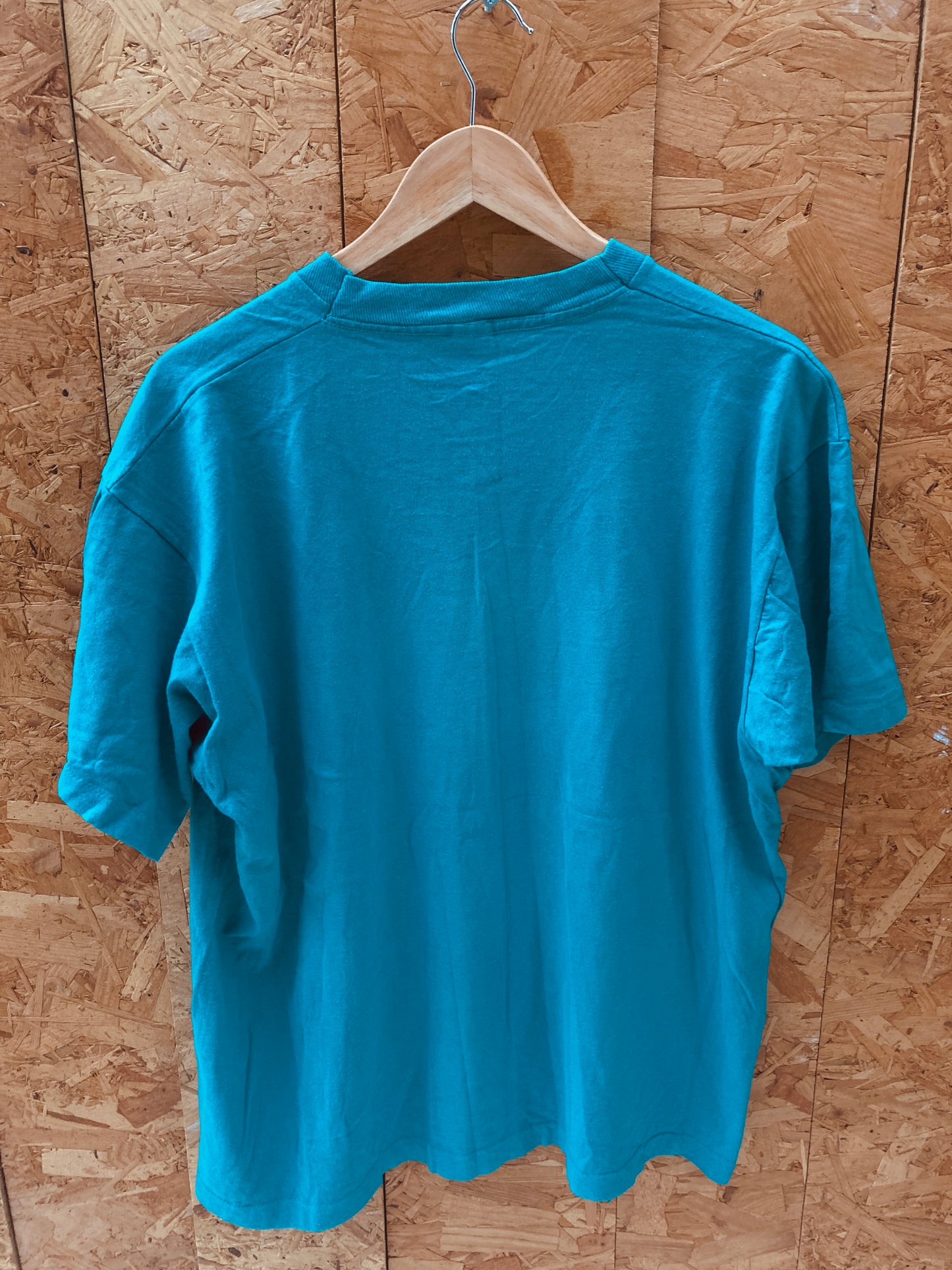 Vintage 90s Colchester Triathlon USA single stitch souvenir turquoise tshirt  XL