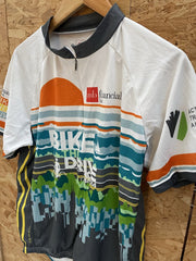 Primal Men's XXL White "Bike the Drive" Cycling Jersey 2014 MB Financial Bank