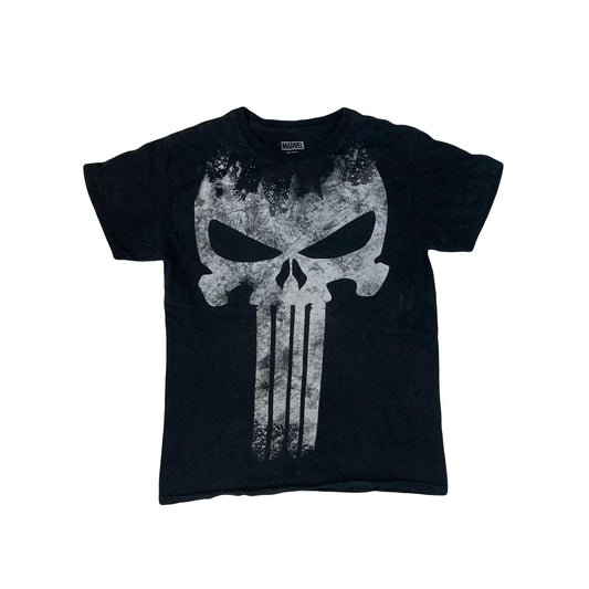 Vintage Y2K Marvel The Punisher skull cross black t-shirt size medium