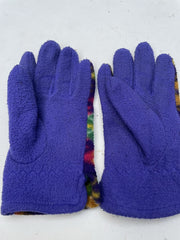 Vintage Dolomite Crazy Abstract Fleece Gloves - Women's - Purple/Multi