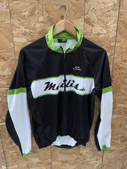 Vintage Mailis de Cycling Jacket Black Green White Full Zip Men's Size M