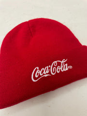 Vintage red Coca-Cola logo winter ski beanie hat