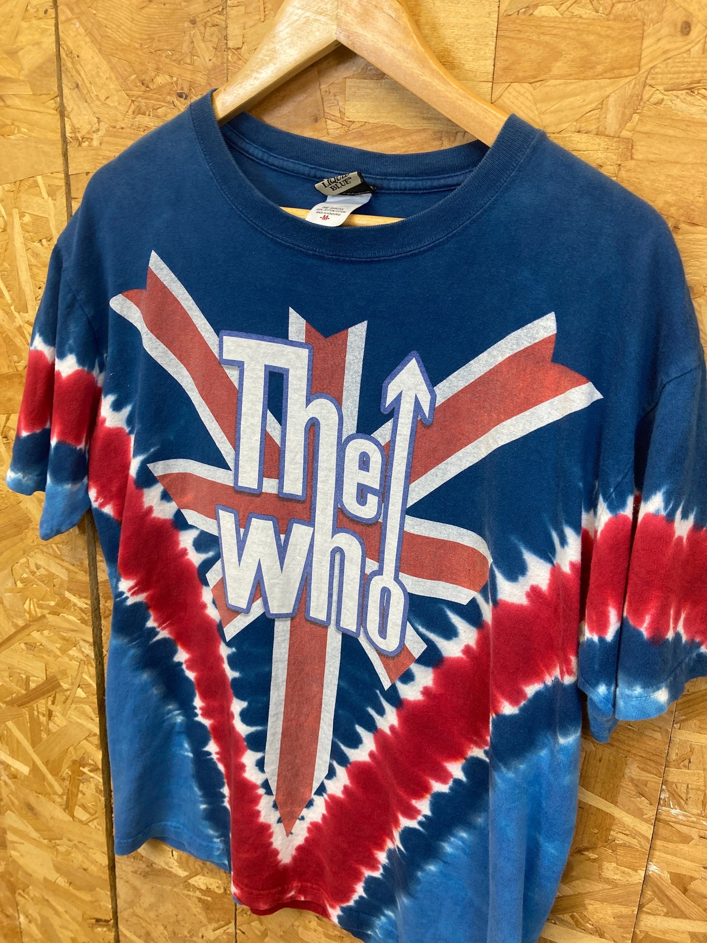 Vintage 90s The Who long live rock tie dye blue red t shirt size medium by liquid blue