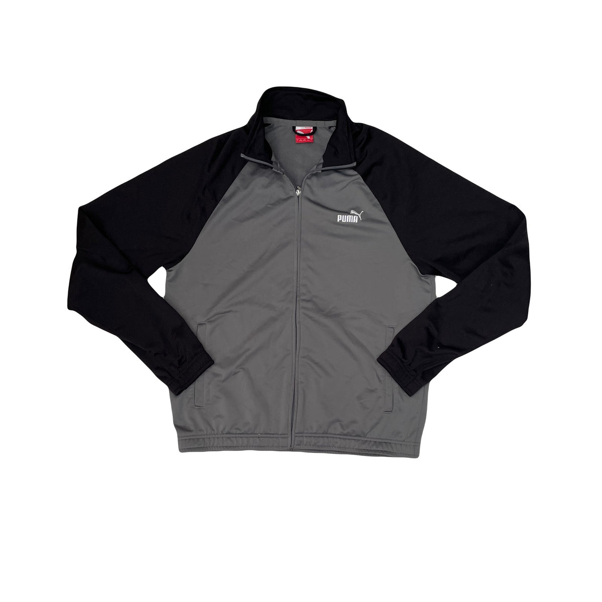 Puma Track Jacket Full Zip Grey Black Women's Size L