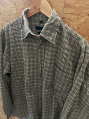 Vintage 90s green corduroy check long sleeve shirt size medium by Giorgio