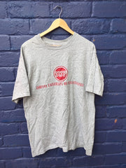 Vintage 90s Indiana University of Pennsylvania USA souvenir college varsity grey single stitch t shi