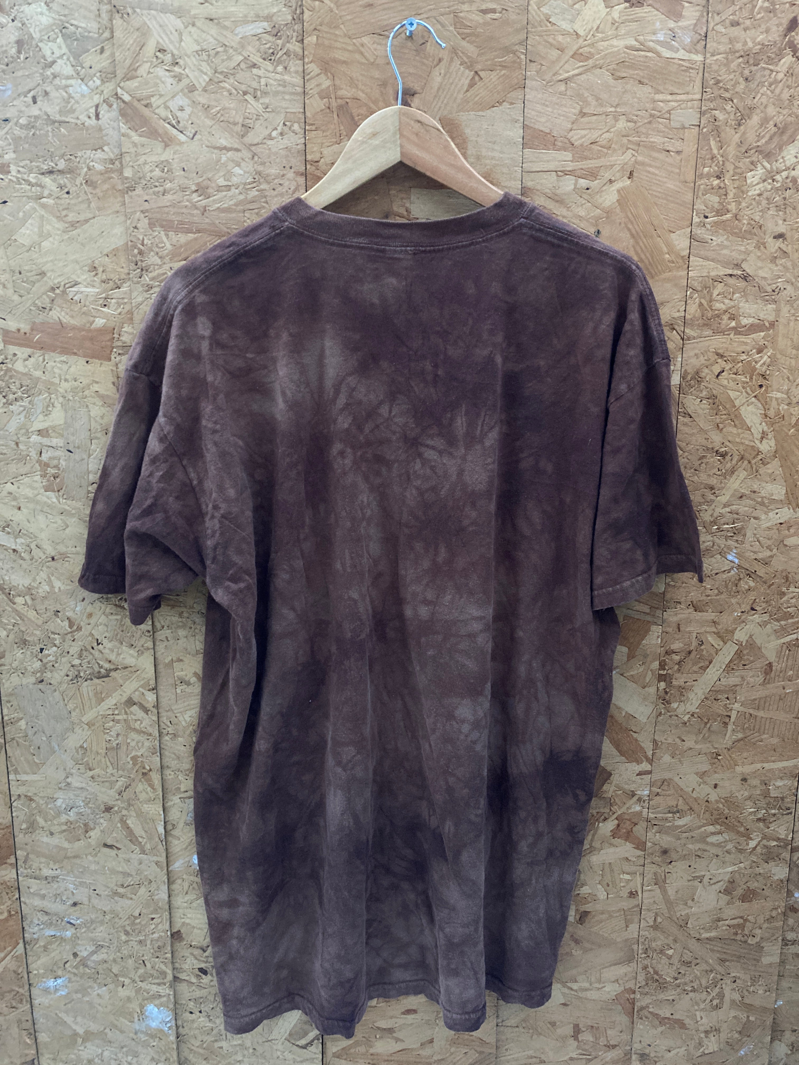 Vintage 90s brown tie-dye Native elder & horse t-shirt size XL by The Mountain