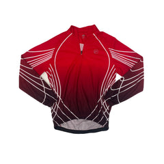 Crane Sport Men's Red Cycling Jersey Size M Long Sleeve Zip Up