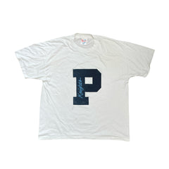 Vintage Single Stitch Hanes Knights P Graphic T-Shirt White Size XL