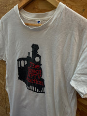 Vintage 80s NPTV steam train single stitch white souvenir t-shirt size small
