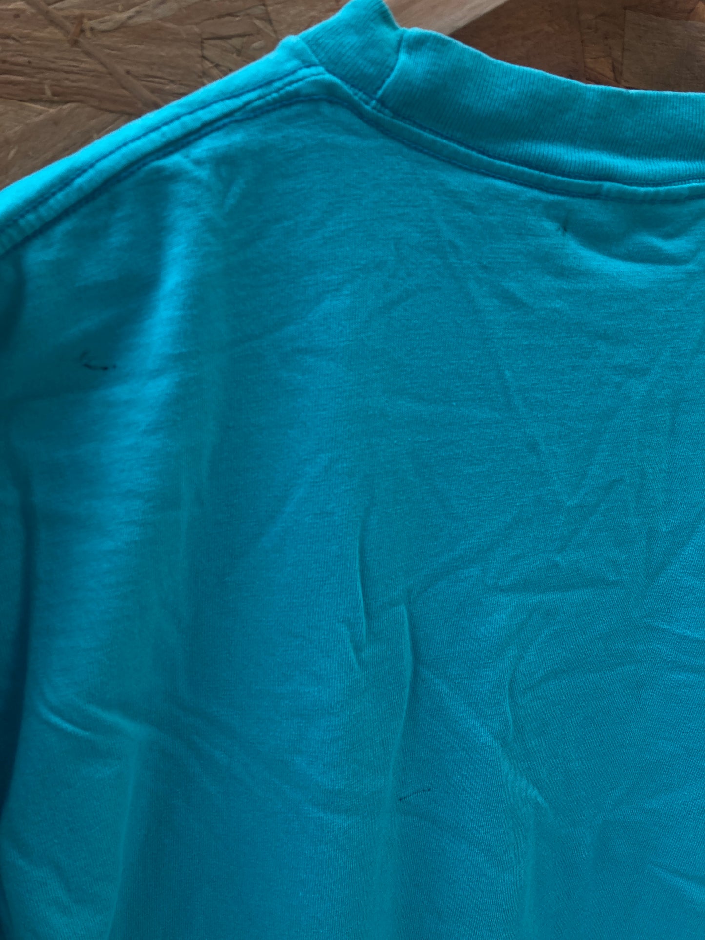 Vintage 90s turquoise Wilson Tennis globe logo single stitch t-shirt size XL