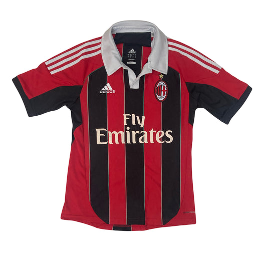 Vintage 2012 AC Milan home football shirt size small by Adidas