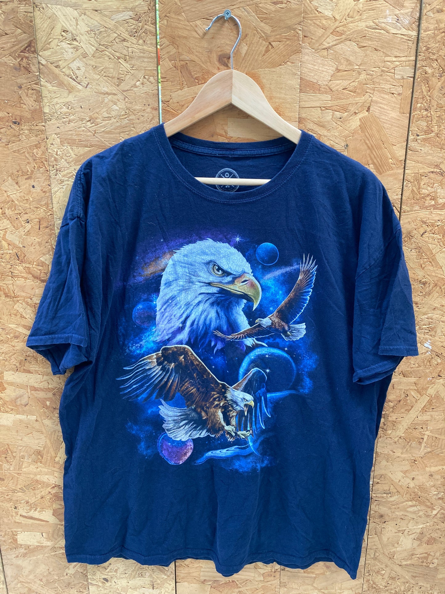 Vintage Y2K navy blue American Eagle moonlight print souvenir t-shirt size XL