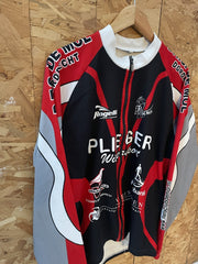 Rogelli de Mol Dordrecht Cycling Jersey Long Sleeve Black Red Grey Size XXL