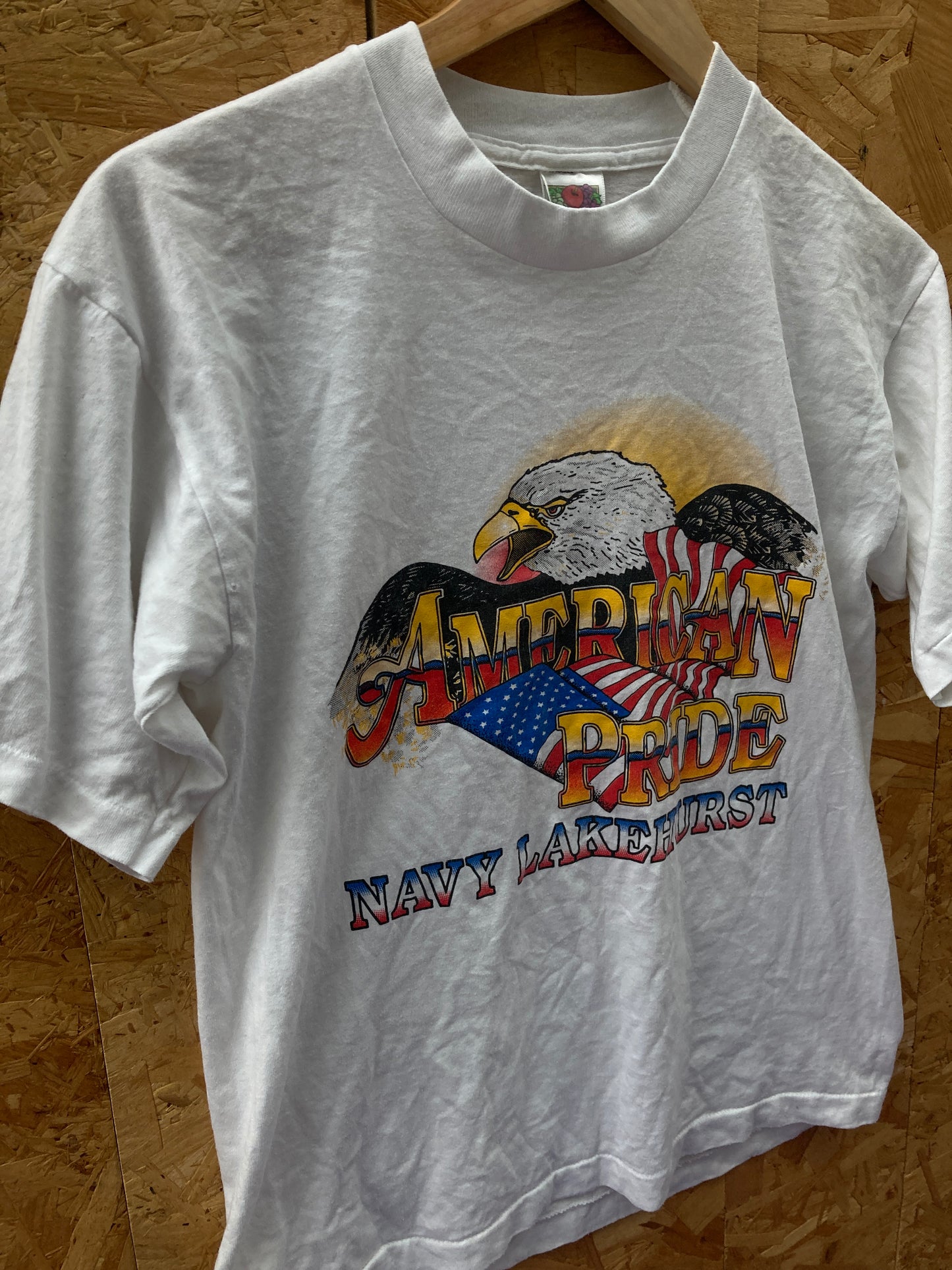 Vintage 90s Eagle American Pride single stitch white souvenir t-shirt size M