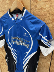 Vintage Cuore "Domaine du Frigolet" Cycling Jersey XL Blue Short Sleeve