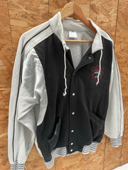 Active Sports Connection Varsity Jacket Black White Size M Retro Mens