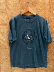 Vintage 90s faded blue embroidered Chicago single stitch t-shirt size large