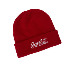 Vintage red Coca-Cola logo winter ski beanie hat