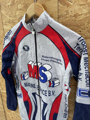 Vintage Cycling Jersey Long Sleeve MS Marine Service B.V. Fabricom Size M