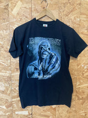 Vintage 00s Iron maiden Different World metal rock band t shirt size small
