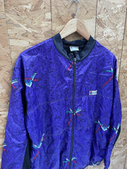Sportful Vintage Purple Black Geometric Cycle Jacket L