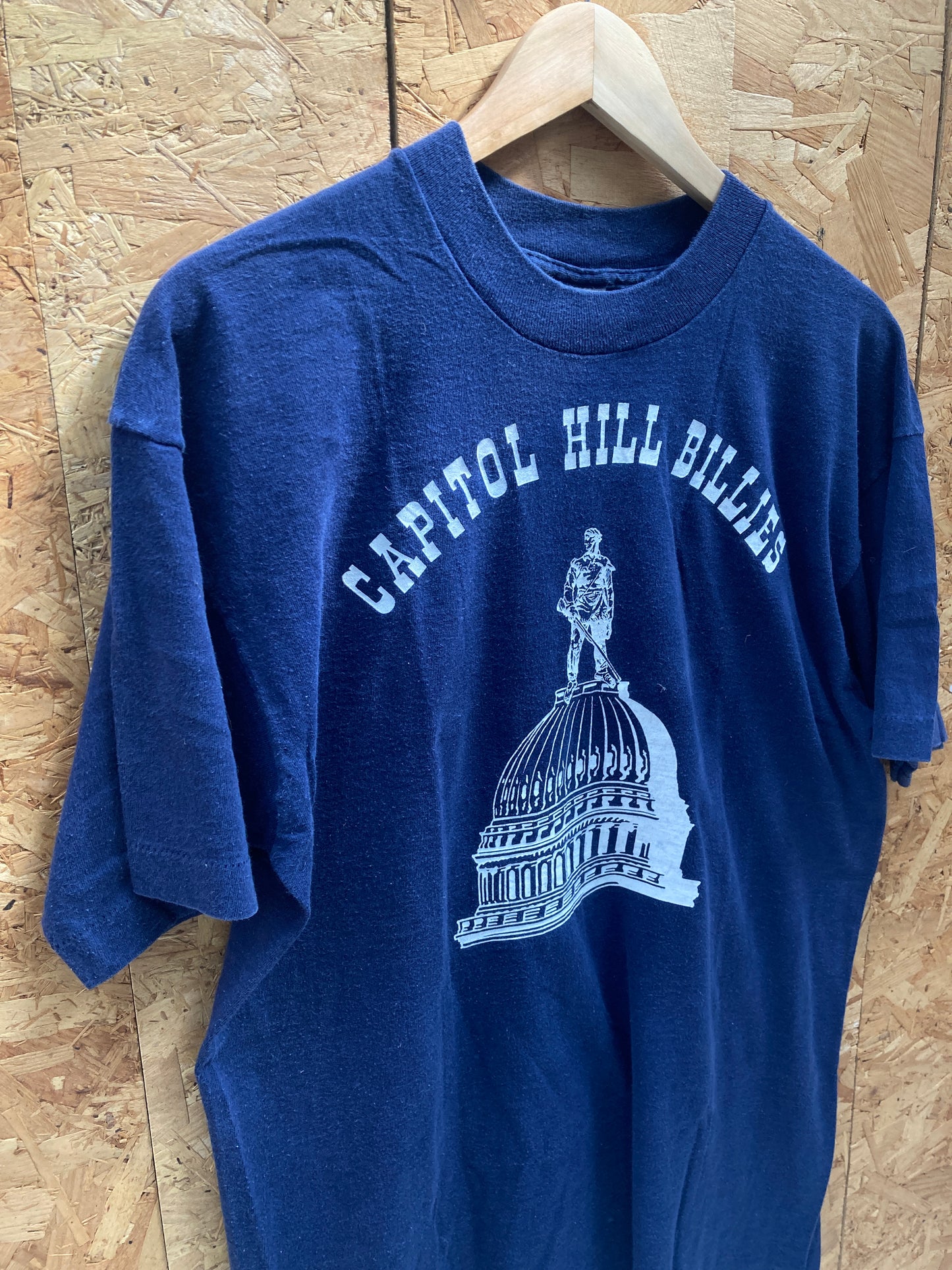 Vintage 90s Capitol Hill Billies blues jazz band navy blue t-shirt size large