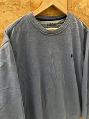 Vintage Y2K grey minimal crew neck sweater size large by Izon