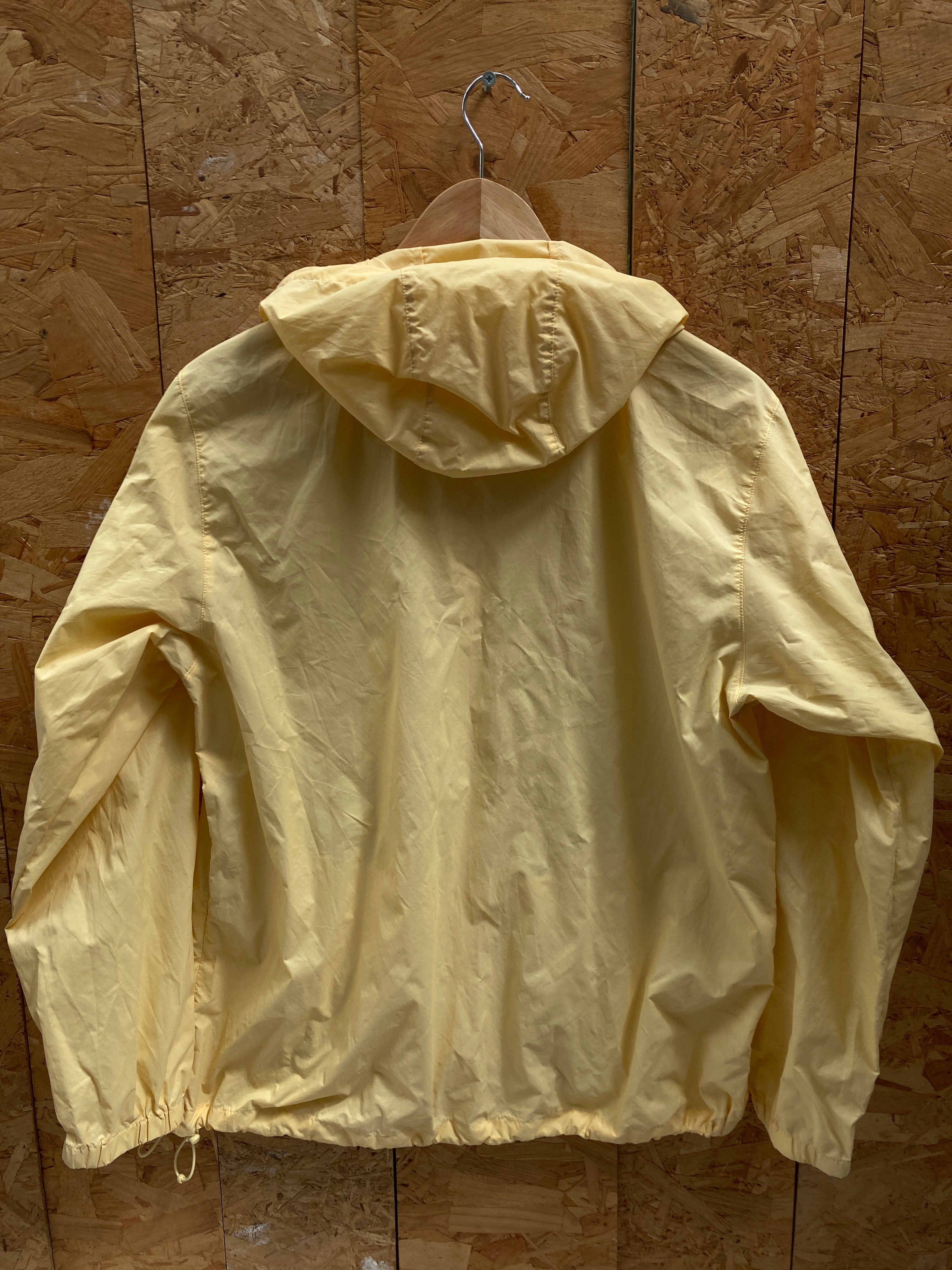 Vintage 90s pastel yellow waterproof rain jacket size medium by LL Bean