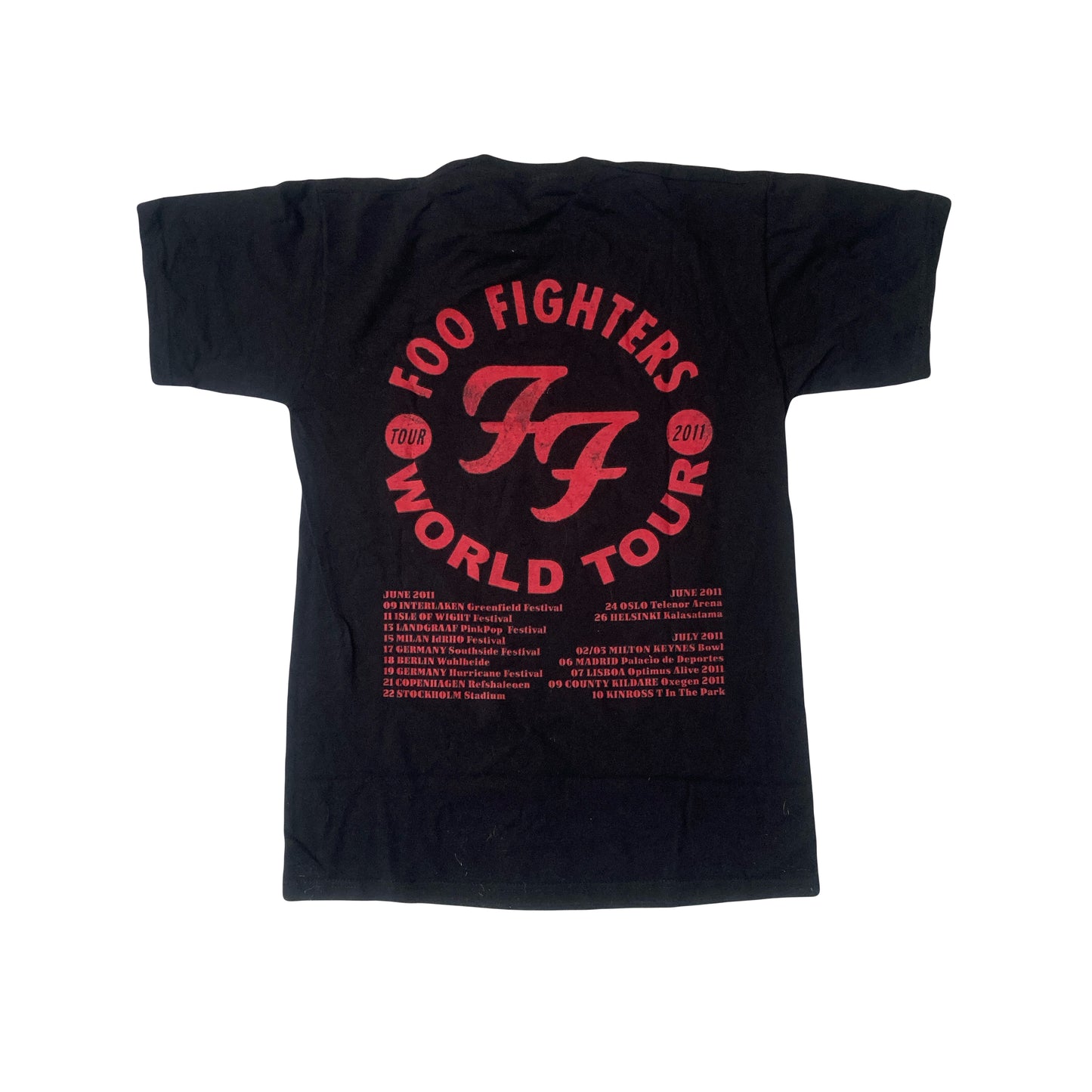 Vintage 2011 Foo Fighters Wasting Light world tour double side print t-shirt S